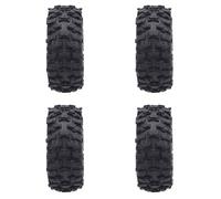 Tbest RC Car Tires Set Plastic Enhanced Grip RC Wheel Tires with Hub for Axial SCX24 1/24, Durable Lightweight Design, Highly Compatible Upgrade, Immersive Detailed Design, Easy