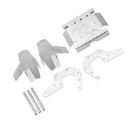 Tbest RC Chassis Armor Kit, Upgrade Kit, Stainless Steel Armor Set, Front Bumpers for Losi Lmt Solid Axle 1/8 RC Car, Perfect Upgrade for Losi Lmt Solid Axle