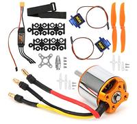 Tbest RC Helicopter 2217 KV1250 Motor+40a XT60 ESC, Supports Several Program Methods, Suitable for Remote Control Helicopter Fans