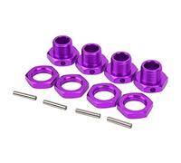 Tbest RC Hex Coupler Kit, Aluminum Alloy Hex Driver, Precision Fit 4-Piece Set, 17mm Wheel Adapter for RC Vehicle Maintenance, Model Car Upgrades, DIY Repairs, Hobbyist Kits (Purple)