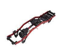 Tbest RC Metal Chassis 313mm Wheelbase Aluminum Alloy Frame 2 Speed Mode with 3 Channel Transmitter for Axial SCX10 1/10 Scale RC Car Black (Red)