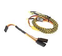 Tbest RC Model Car Linkage Lights Turn Kit with 4LED Bulbs Y Wire Set for Crawler Drift Racing Cars