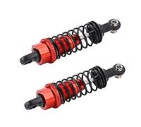 Tbest RC Shock Struts Damper, 2Pcs Quality Aluminum Alloy 1:18 Scale Remoted Control Crawler Car Shock Absorber Damper for WLtoys A959 A969 A979 K929 Four-wheel Drive 1/18 RC Car(Red)