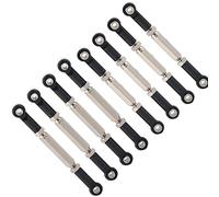 Tbest RC Steering Servo Pull Rod Metal Linkage Arm Tie Rod Ends Connector for WPL/MN/Feiyue - High Performance Lightweight Upgrade Part for Remote Control Cars (Black)