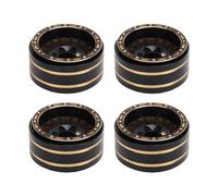 Tbest Rc Tires, Shock Absorption 4pcs 1.2 Inch Brass Beadlock Wheel Hub Set For Scx24 Fms24 1/24 Rc Car
