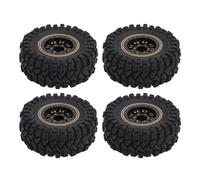 Tbest Rc Tires, Universal Good Grip 4pcs 1.2 Inch Brass Wheel Hub Tire For Scx24 Fms24 1/24 Rc Car