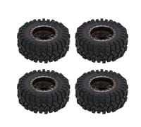 Tbest Rc Tires, Upgrades Increased Stability 4pcs 1.2 Inch Brass Rim Wheel Hub Tire For Scx24 Fms24 1/24 Rc Car