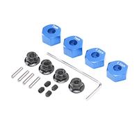 Tbest RC Wheel Hub Hex Adapter 12mm Diameter 5.5mm 7mm Thickness Aluminum Alloy Kit for 1/10 Slash 4x4 Rustler Stampede 2WD Stable Grip & Durable (Blue)
