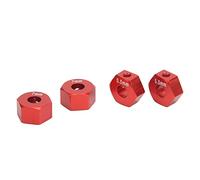 Tbest RC Wheel Hub Hex Adapter 12mm Diameter 5.5mm 7mm Thickness Aluminum Alloy Kit for 1/10 Slash 4x4 Rustler Stampede 2WD Stable Grip & Durable (Red)