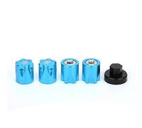 Tbest RC Wheel Rim Center Cap, 4Pcs RC Car Wheel Rim Center Cap M4 Nut for Axial SCX10 90046 D90 RC Car(Blue) Model Toy