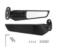 Tbest Rearview Mirror Wind Wing Aluminium Alloy Side Mirror Rotating Adjustable Aerodynamic Winglet for CBR500R CBR1000RR CBR250RR CBR600RR Durable Anti Scratch Convex Glass Surface