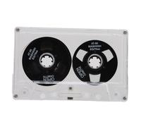 Tbest Reel to Blank Cassette Tape 50 Minutes Normal Bias Double Sided Metal Sound Recording with Transparent Box for Musicians Bands (Black)