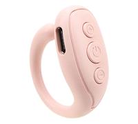 Tbest Remote Control Page Turner Ring Smart Finger 5.3 Portable Selfie Like Volume for Reading Watching TV Videos ABS Black 62g (Pink)
