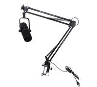 Tbest RGB Gaming Microphone with XLR & USB C Dual Interface Noise Reduction Condenser Mic Cardioid Mic with Sound Mixing & Mute Switch for Streaming Recording Podcast PC Phone (Black)