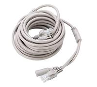 Tbest RJ45+DC Ethernet CCTV CAT 5 Food Extension Cable 10 Mbit/S100MBIT/S for NVR Cameras NVR Male/female Plugs, Which Is Displayed As Figure 15m/590.6ft (5M)