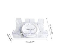 Tbest Rotating Card Tray Convenient Playing Holder Clear Game Organizer Sturdy Transparent Plastic 6 Decks or 2 Capacity for Home and Tournament Use (Put 2 Poker)