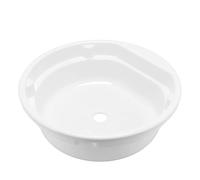 Tbest RV Bathroom Vessel Sink 430x140mm Round White Hand Washing Acrylic Large Capacity for Yacht Bathroom Hand Basin The Vanity Round Especially is Yacht for More Application