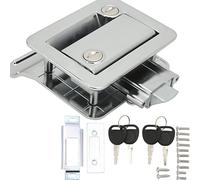 Tbest RV Entry Door Lock,Aluminum Alloy Security Latch Lock Built in Deadbolt Replacement for Travel Trailer Motorhome(Chrome)