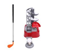 Tbest Safety Priority, Quick Assembly, Foot Pedal Design, Varied Settings, Skill Development Toddler Club Ball Set with Slick Surfaces and Rounded Edges for Child Confidence, (Red)