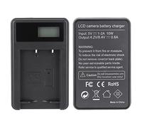 Tbest SEIVI Mirrorless Camera Battery Charger Single LCD Display USB Desktop for Fuji NP W126 X Pro1 PRO2 A1 T1 Plastic Travel Outdoor
