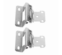 Tbest Self Closing Cabinet Hinge 2Pcs High Strength Steel Semi Wrap Overlay Cupboard Door Hinge for Kitchen Bathroom RV Boat Campervan (Champagne)