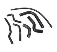 Tbest Silicone Radiator Coolant Hose Kit Leakproof Heat Durable High Performance Transfer System For Suzuki Samurai 1986 1995 (Black)