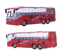 Tbest Simulation Transit Bus Model Taken on the Realistic Bus for Children, Automotive Model with Light and Music for Children, Yellow (Red)