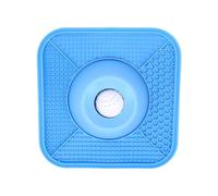 Tbest Slow Feeder Dog Bowl Lick Mat 2 in 1 Silicone 9.84 Inch (Blue)