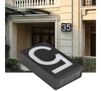 Tbest Solar Number Sign Light with Large LED Display (Number 5) | Polycrystalline solar panel, Energy-efficient, IP55 weatherproof, Easy installation, Suitable for outdoor use