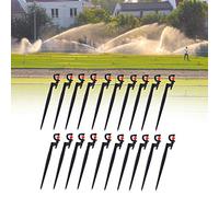 Tbest Spray Nozzle Efficient 360 Degree Rotation Irrigation Tool for Garden Lawn, Durable Plastic,Nozzle,Watering Sprinkler, 20pc Set