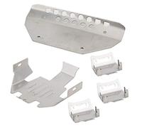Tbest Stainless Steel Chassis Armor Skid Plate For 6 G63 6 Wheels Rc Car 5Pcs Duty Plate Rustproof Upgrade
