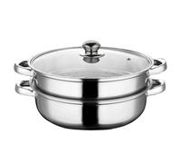 Tbest Stainless Steel Cookware 27Cm/11In 2-Layer Pot Cooker Double Boiler Soup Steaming Pot Pot, . How Big Is The Pots, Vaporiera, Stahldampf Topf, Dampfgarer, Dampft