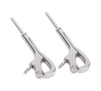 Tbest Stainless Steel Quick Release Hooks 2PCS Openable Hooks 8mm Quick Release Shackle for 16mm Wire Rope Sailboats Yachts Marine Grade 316 Stainless Steel