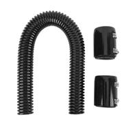 Tbest Stainless Steel Radiator Coolant Hose Kit Cooling System Hose Replacement for Engine Compartment Front Rear Lower 24in 1 58in Diameter (Black)
