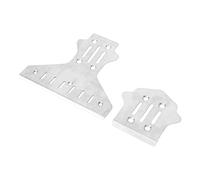 Tbest Stainless Steel RC -chassis Armor Front Rear Body Protection Armor for King Engine Km 1/7 RC Car Silver, Durable Accessory Parts for Improved Protection, for Car Enthusiasts