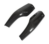 Tbest Steering Gear Lever Cover Carbon Fiber Pattern Shift Trim Durable ABS Material Car Wheel Protector Stylish Upgrade for Sedan SUV