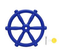 Tbest Steering Wheel Toy, Playground Steering Pirate Ship Wheel Toy for Treehouse Outdoor Playset Accessories (Blue)