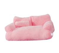 Tbest Stylish Cat Bed for Indoor, Wrap Design, Pearl Cotton Filling, Non-slip Bottom, Space-saving, Easy to Clean, Cute Pillow, Crystal Velvet and Pearl Cotton Material, for Ultimate (L)