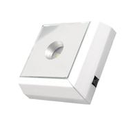 Tbest Superheller LED Lamp Holder for the Crystal Art Display Display, Battery -operated LED Stand for 3D Statues, Silver Based on Home Decoration (White Lighting)
