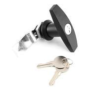 Tbest T Handle Lock Tool Box Rear Fixing Zinc Alloy 2 Keys (Black)