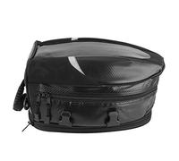 Tbest Tail Saddle Bag Rear Storage Pack Expandable 18.5L Helmet Luggage for Outdoor Riding Adventure Black Oxford Cloth 36x24cm