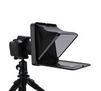 Tbest TC7 Foldable Portable Teleprompter for Smartphone Tablet SLR Camera with Remote Control High Portability Quick Setup Video Online Teaching Host Commentary Black Plastic