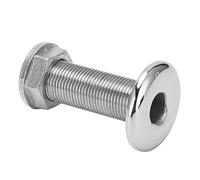 Tbest Thru Hull Fitting Hull Drain Outlet Through Connector 3/8in 316 Stainless Steel Mirror Polished Resistant Replacement with Water Outlet Port for Boat Marine