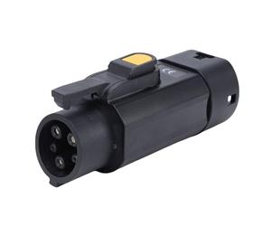 Tbest To Type 1 Charging Adapter 32A 7kW High Efficiency Stable Safe Electric Car for and EVs ABS Material Compact Design