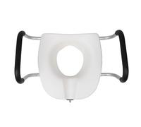 Tbest Toilet with Removable Padded Arms and Fixed Lock High Load Bearing Raised Toilet for Elderly Disabled People RiserToilet with is Equipped Lock Fixed to to Bowl This