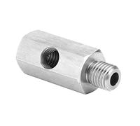 Tbest Turbo Oil Pressure Sensor Adapter Stainless Steel 1 / 8in NPT to M12x1 5 Thread Converter T Shaped Tee Fitting for Vehicles