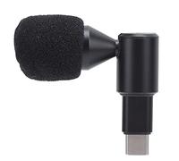 Tbest Type C 3.5mm Omnidirectional Condenser Microphone Portable Adjustable Mini for Phone Recording Alloy Plastic 33g