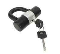 Tbest U Lock Disc Heavy Duty Zinc Alloy Anti Theft Security Portable Shackle Padlock for RV Truck Trailer Engineering Vehicle Black