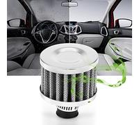 Tbest Universal 12mm Car Cold Air Intake Filter Kit High Efficiency Crankcase Vent Cover Breather for Vehicles (Silver)