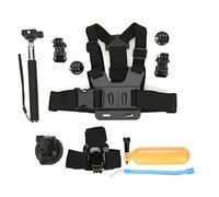 Tbest Universal Action Camera Accessories Kit 6 in 1 Multi Functional Sports Mounts Adjustable Head Strap Chest Mount Suction Cup for 7 5 Cycling Skiing Hiking